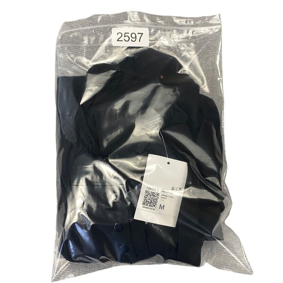 Forever 21 Romper Dress with Built in Shorts Women's Size Medium Black - Picture 15 of 16